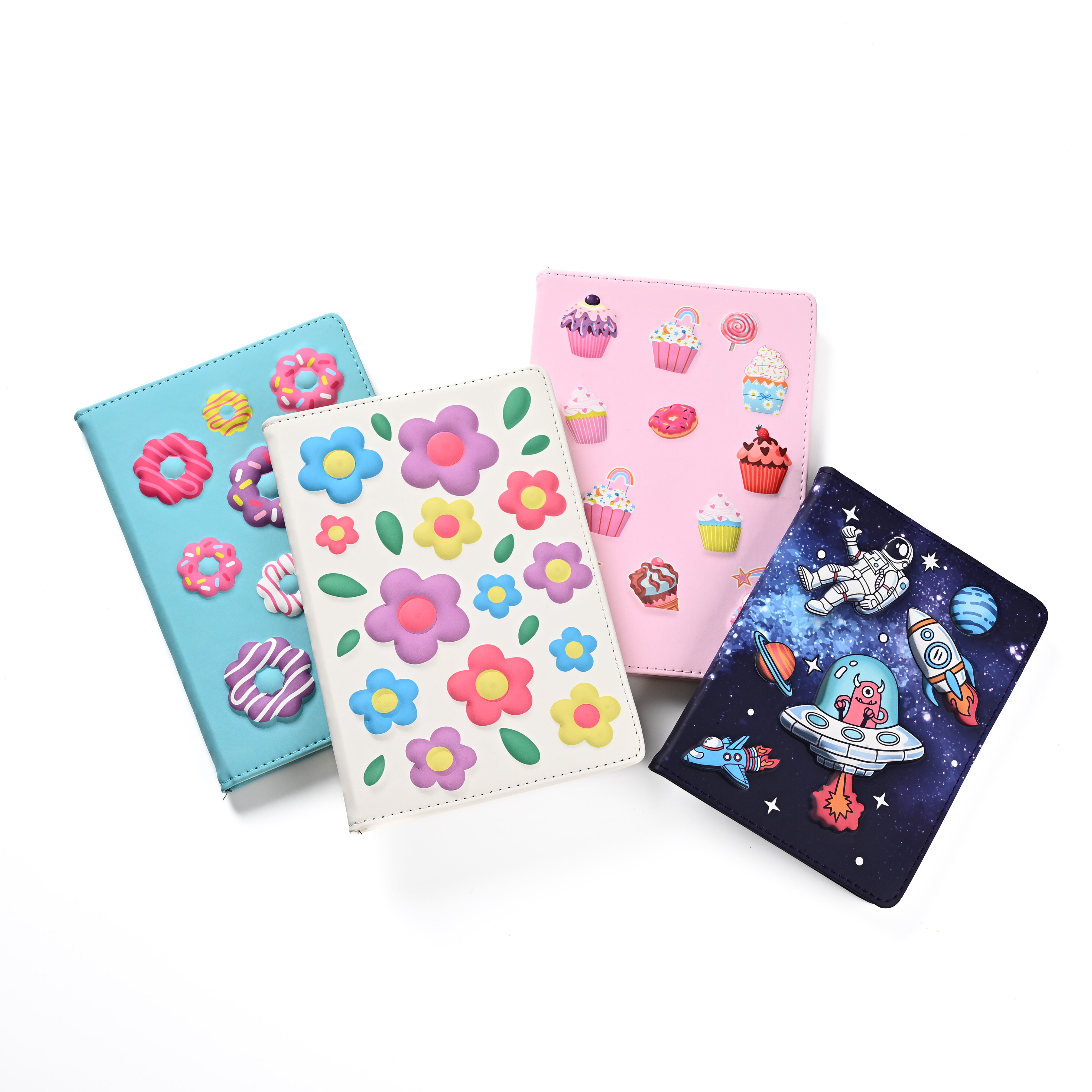 product notebook a5 romantic pink floral hardcover journal with 3d flower for wedding gift and personal diary-7