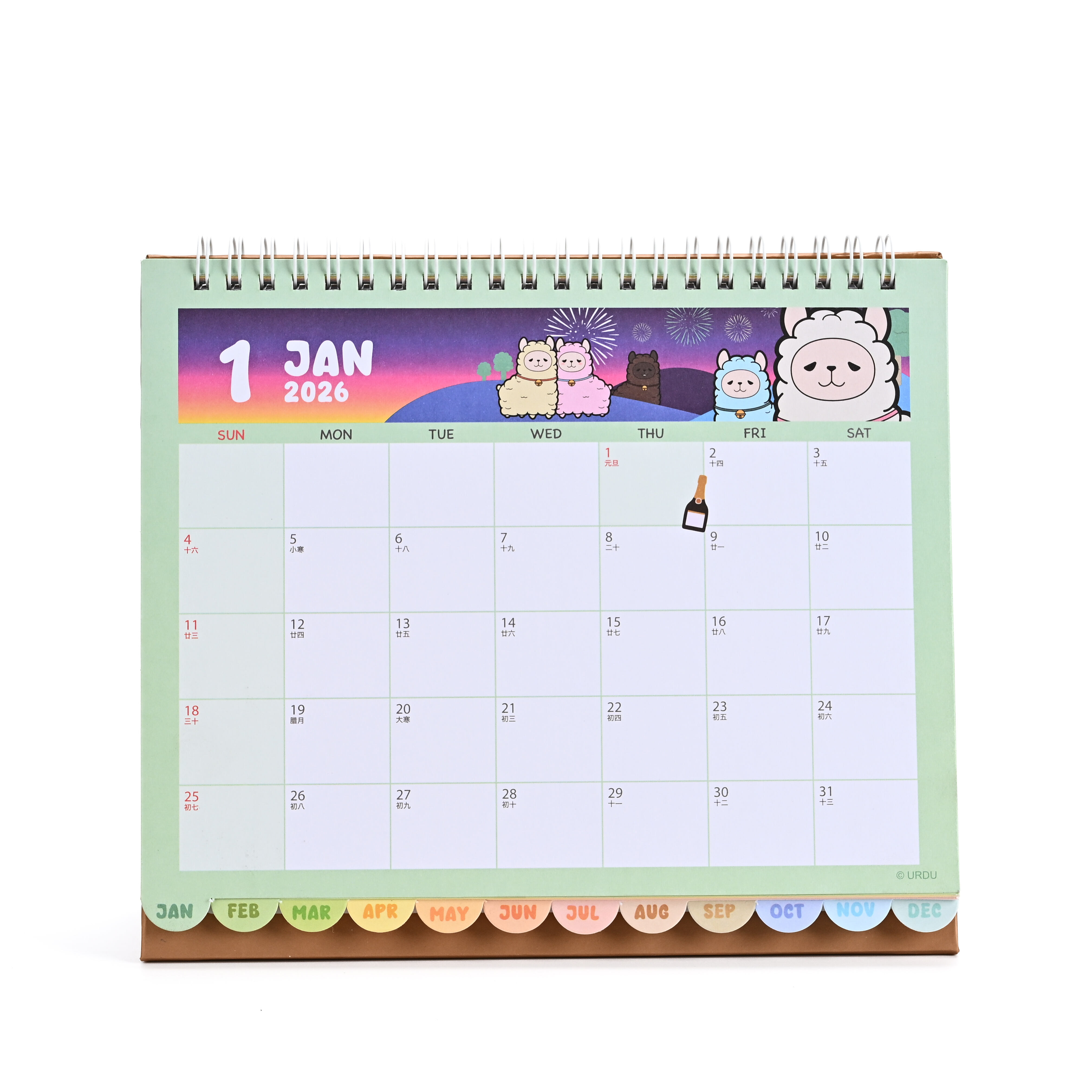 product factory custom printing promotion plan desktop calendar monthly holiday reminder 2026 desk calendar-10