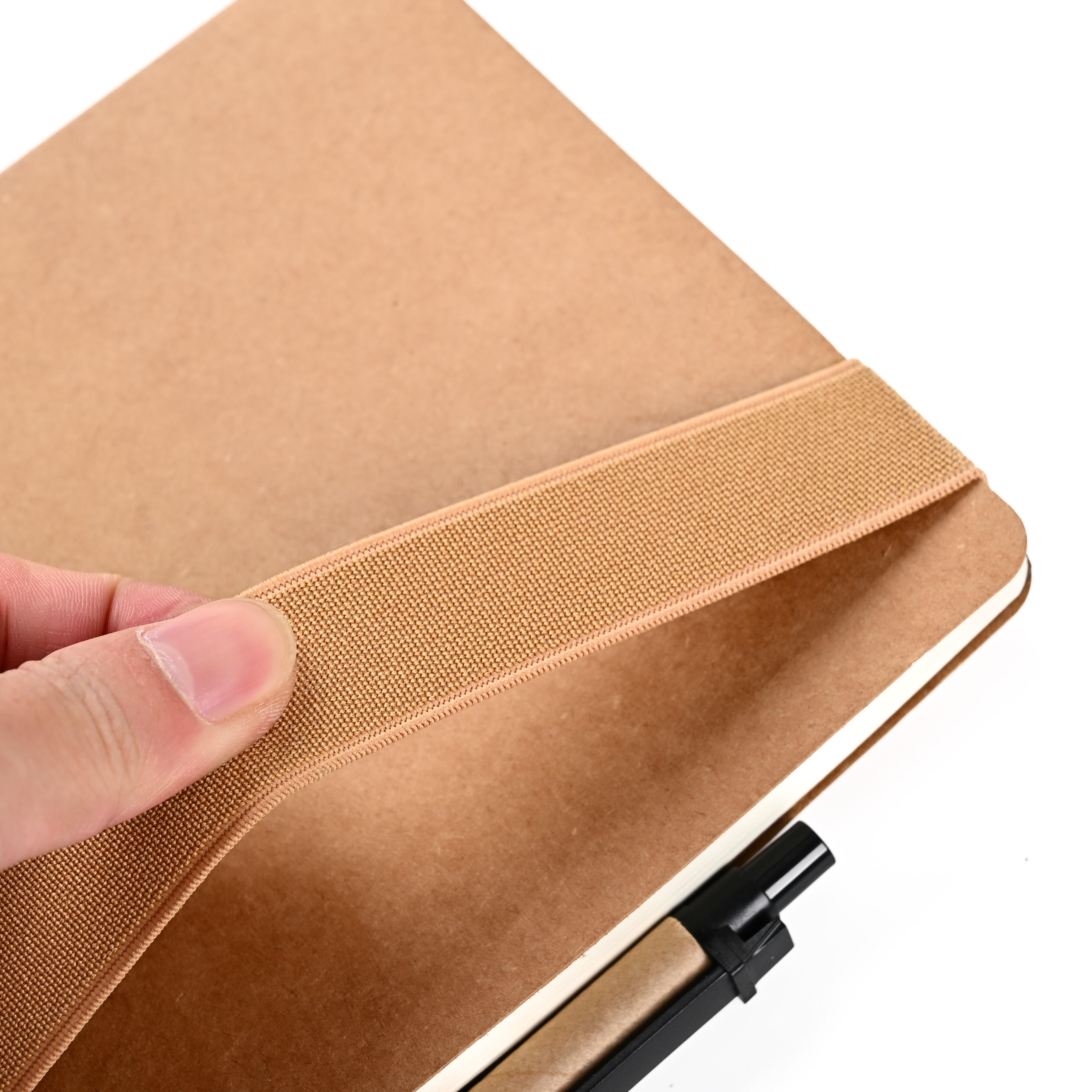 product classical customizable branded leather bound durable college ruled journal a5 hardback conference writing notebook strap-7