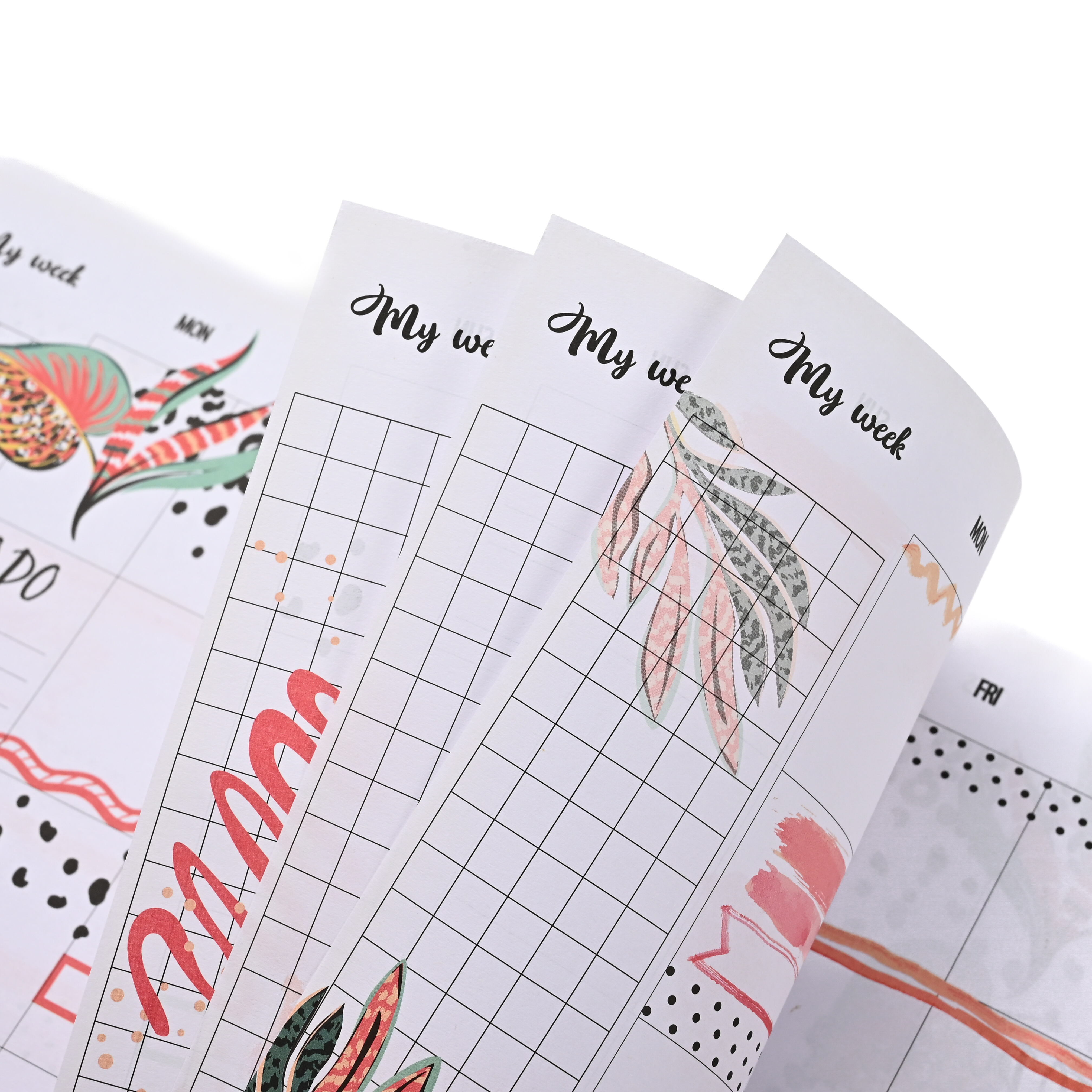 product customized cmyk printed coil notebook calligraphy practice book printing customized exercise books-11