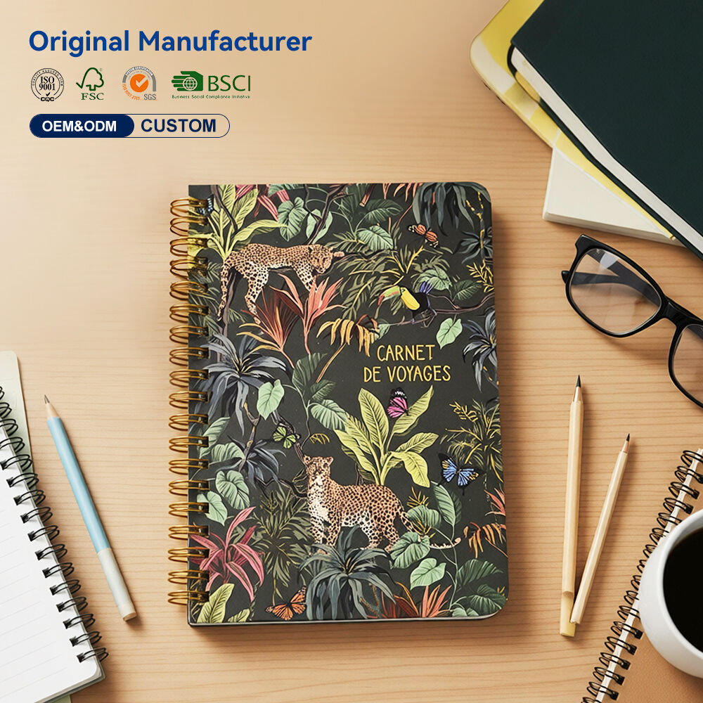 product wire coil bindingl custom gold ring diary journal notepad planner spiral note book notebooks for gifts-7