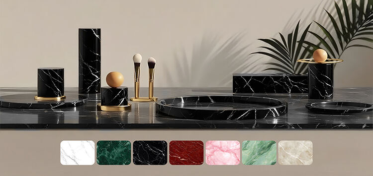 Custom Beige Natural Sandstone Tissue Box Handmade Rectangular Eco-friendly Durable Storage Box for Home Office Tea Table Decor details