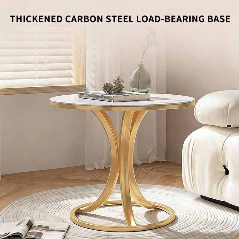 product modern x shaped marble side table with 9mm thick stone top and carbon steel base for living room sofa side use-8