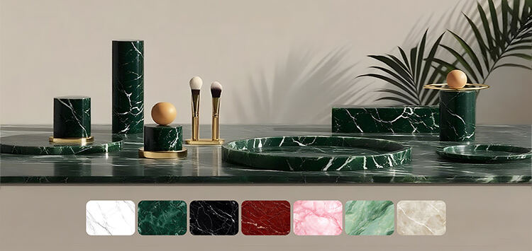 Custom Beige Natural Sandstone Tissue Box Handmade Rectangular Eco-friendly Durable Storage Box for Home Office Tea Table Decor manufacture