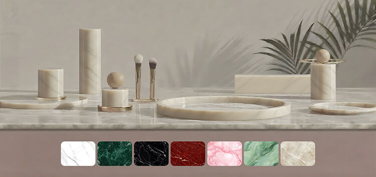 Custom Beige Natural Sandstone Tissue Box Handmade Rectangular Eco-friendly Durable Storage Box for Home Office Tea Table Decor details