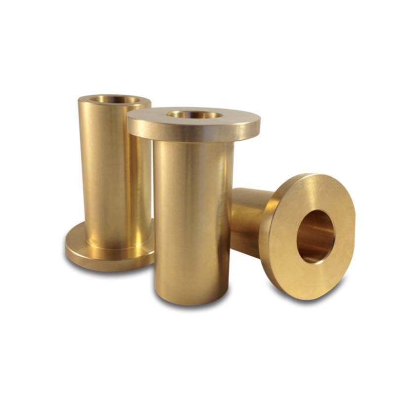 Flange de bronze OEM de peças de usinagem CNC que cobre fornecedor de bucha de comprimento diferente