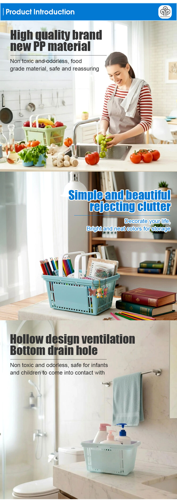 Simple Plastic Pen Holder Multifunctional Desktop Office Student Stationery Storage Custom Plastic Makeup Brush Storage Basket supplier