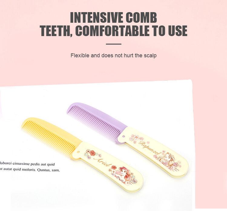 Good Quality Kids Children's Cartoon Design Fine-Toothed Comb Cute Portable Comb Baby Play House Toy Hair Styling Comb manufacture