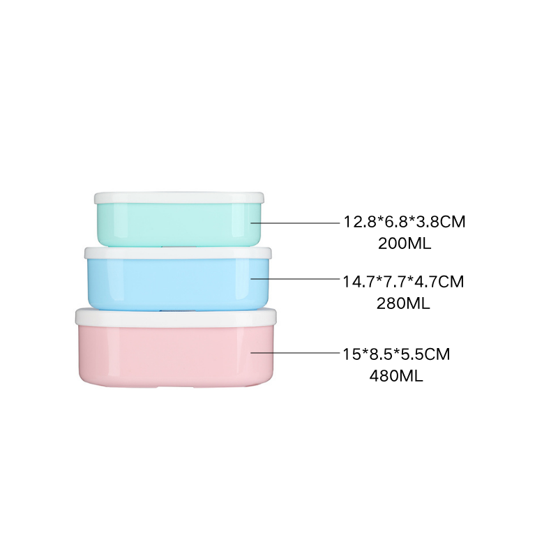 Food Storage Containers with Lid 3pcs Stackable Microwave Food Prep Refrigerator Containers Meal Prep Lunch Containers details