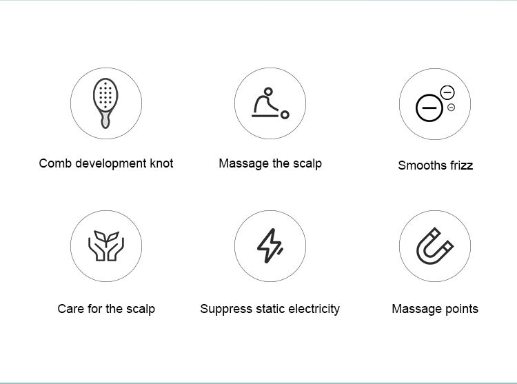 Household  Customized Plastic Massage Comb Soft Round Hairdressing Comb Makeup Bath Air Cushion Comb details