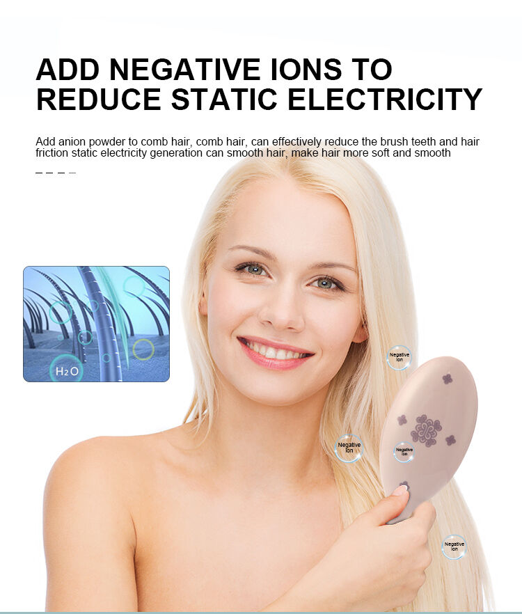 Household  Customized Plastic Massage Comb Soft Round Hairdressing Comb Makeup Bath Air Cushion Comb details