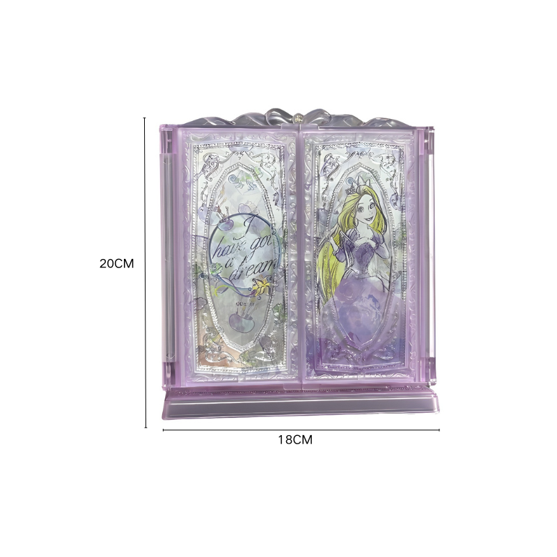 Exquisite Princess Mirror Desktop Vanity Mirror Custom 3 Sides Mirror 2X 3X Magnification Foldable Woman Girls Makeup Mirror details