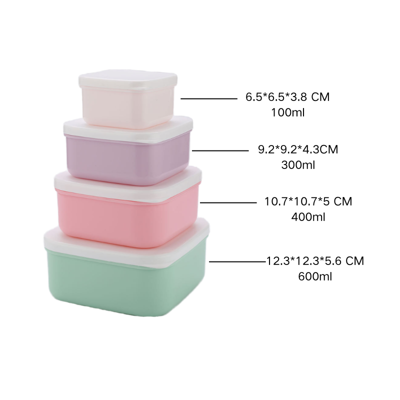 Eco-friendly Food Preservation Box Portable Plastic Lunch Box Customized Refrigerator Airtight Fruit Salad Plastic Container factory