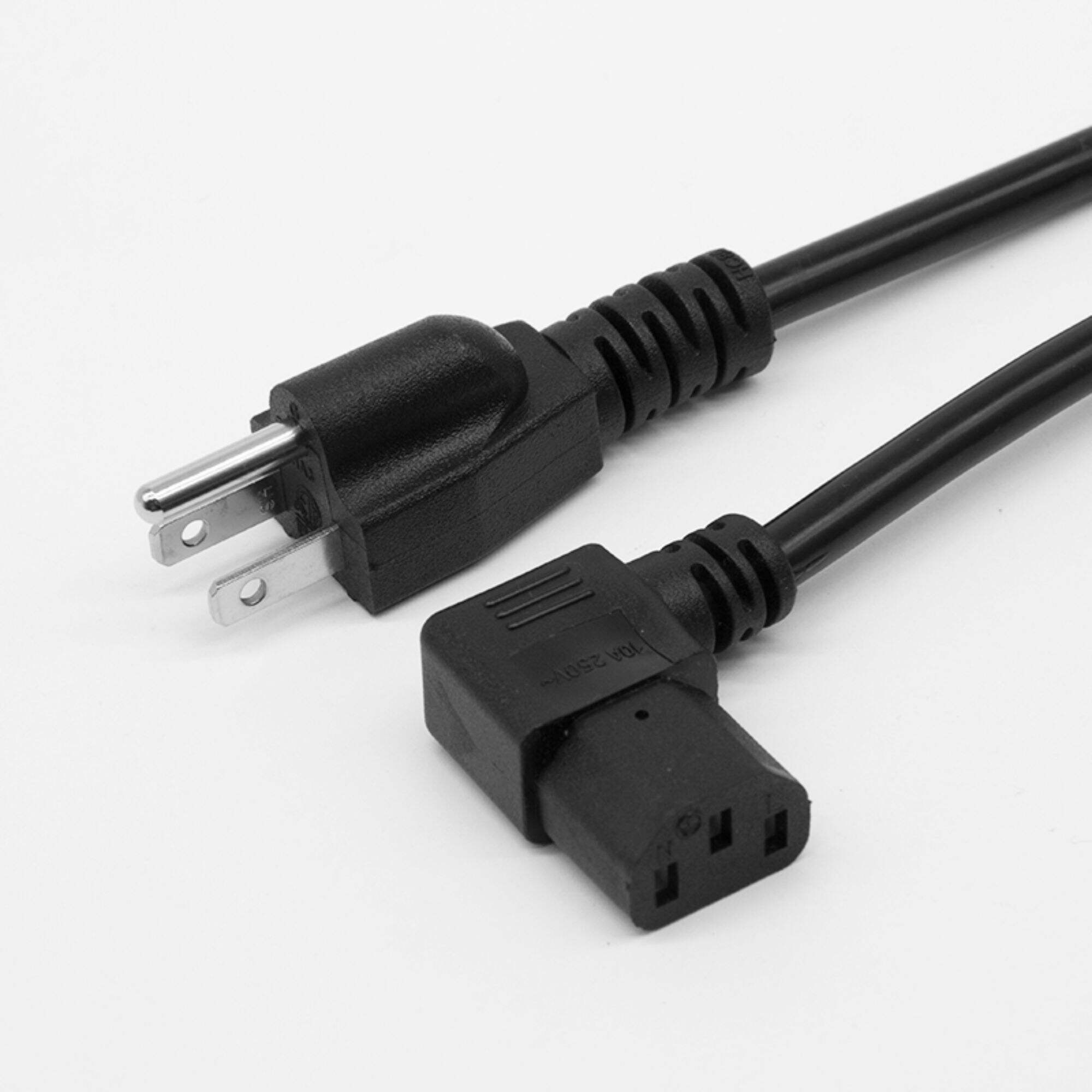 NEMA 5-15P to Left Angle C13 Computer Power Cord, China NEMA 5-15P to ...