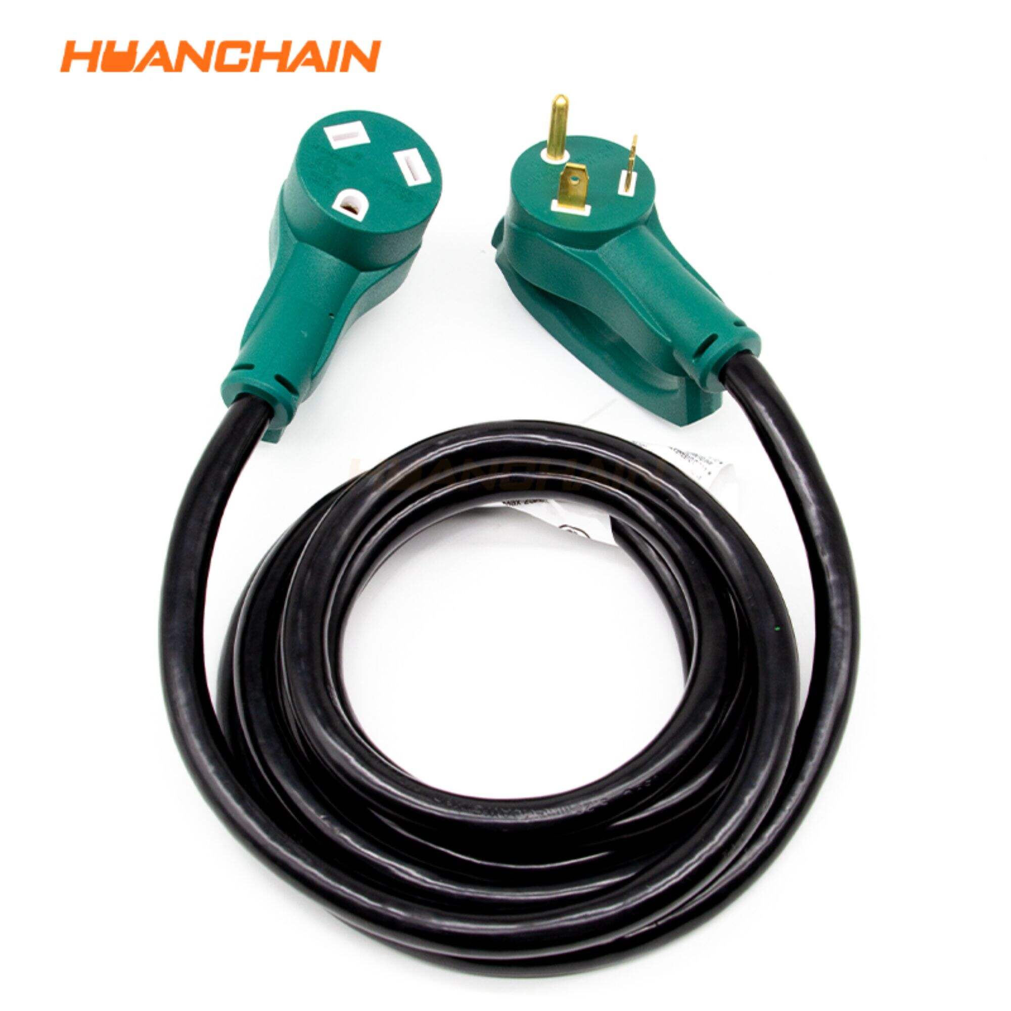 NEMA TT-30P Male to TT-30R Female RV Extension Cord