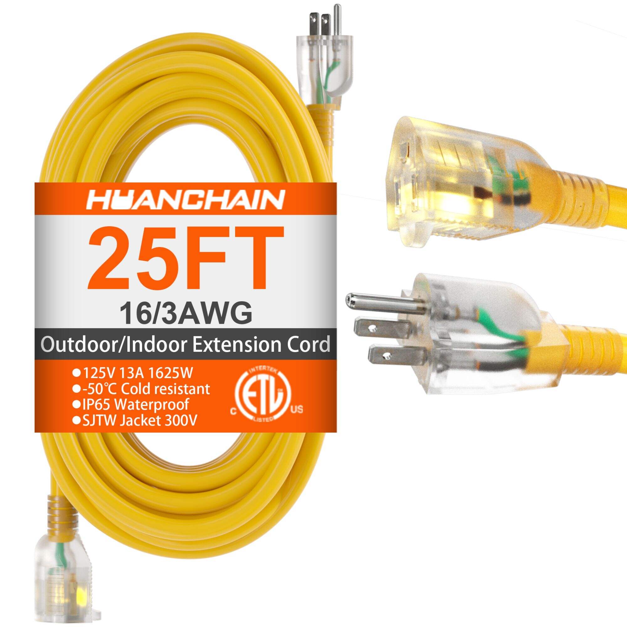 SJTW 3x12awg 25FT extension cord