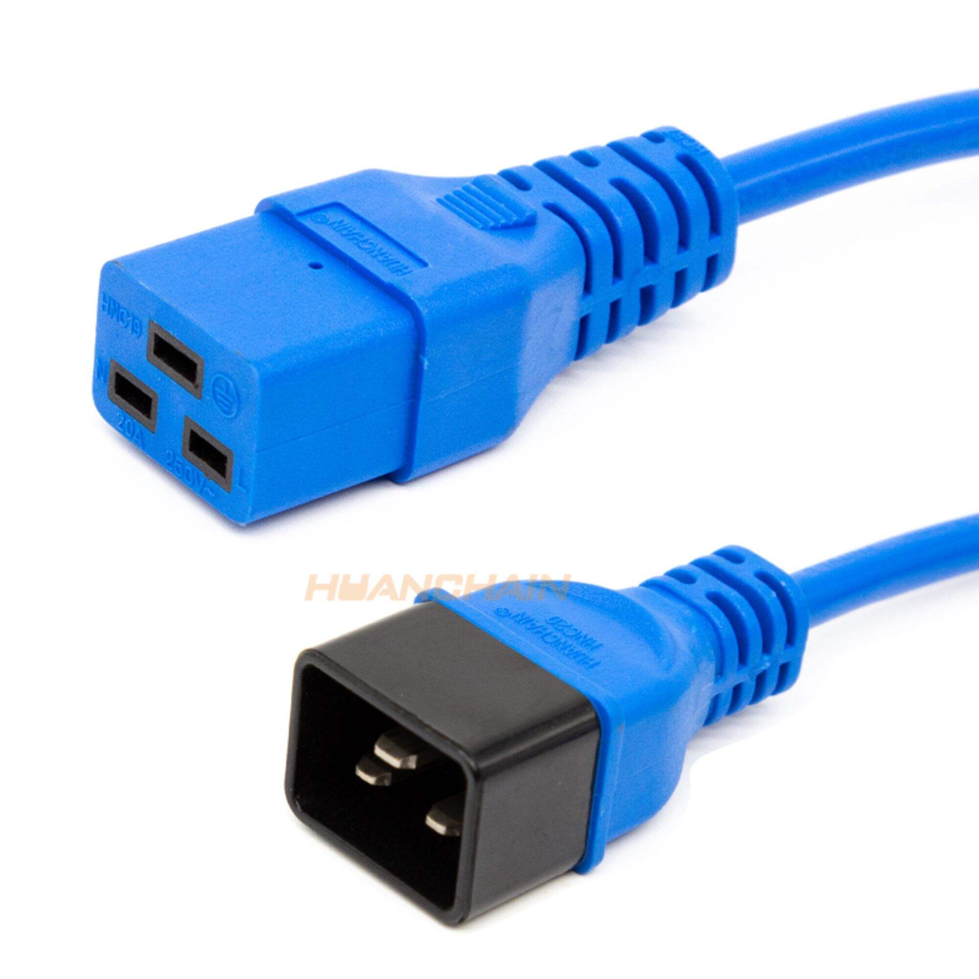 H05VV-F 3*1.5MM² 20A C20 إلى C19 أزرق كمبيوتر سلك طاقة