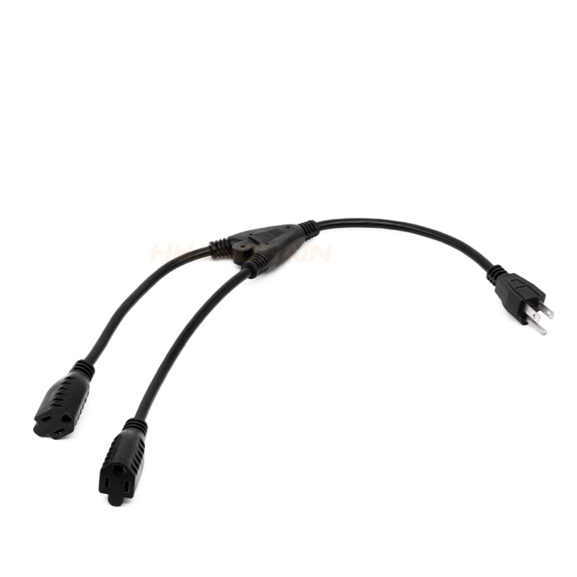 Y Splitter NEMA 5-15P 1 to 2 Way Outlet NEMA 5-15R Power Cord, China Y ...