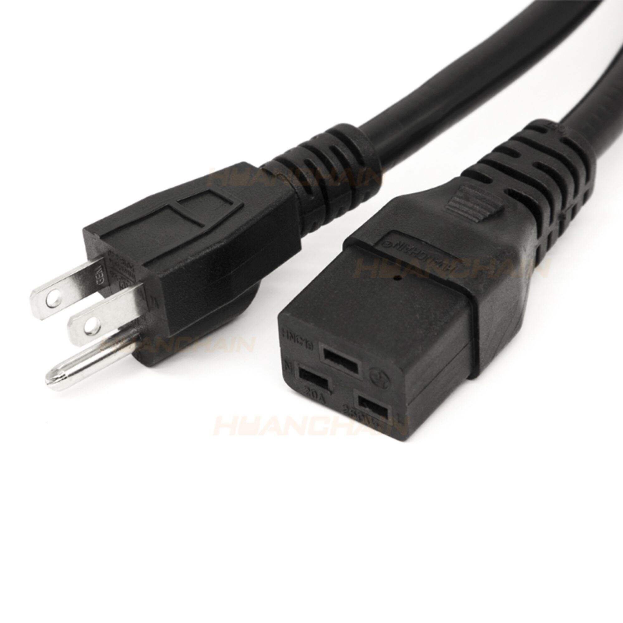 Laptop Nema 5-15p To C19 Us Power Cord