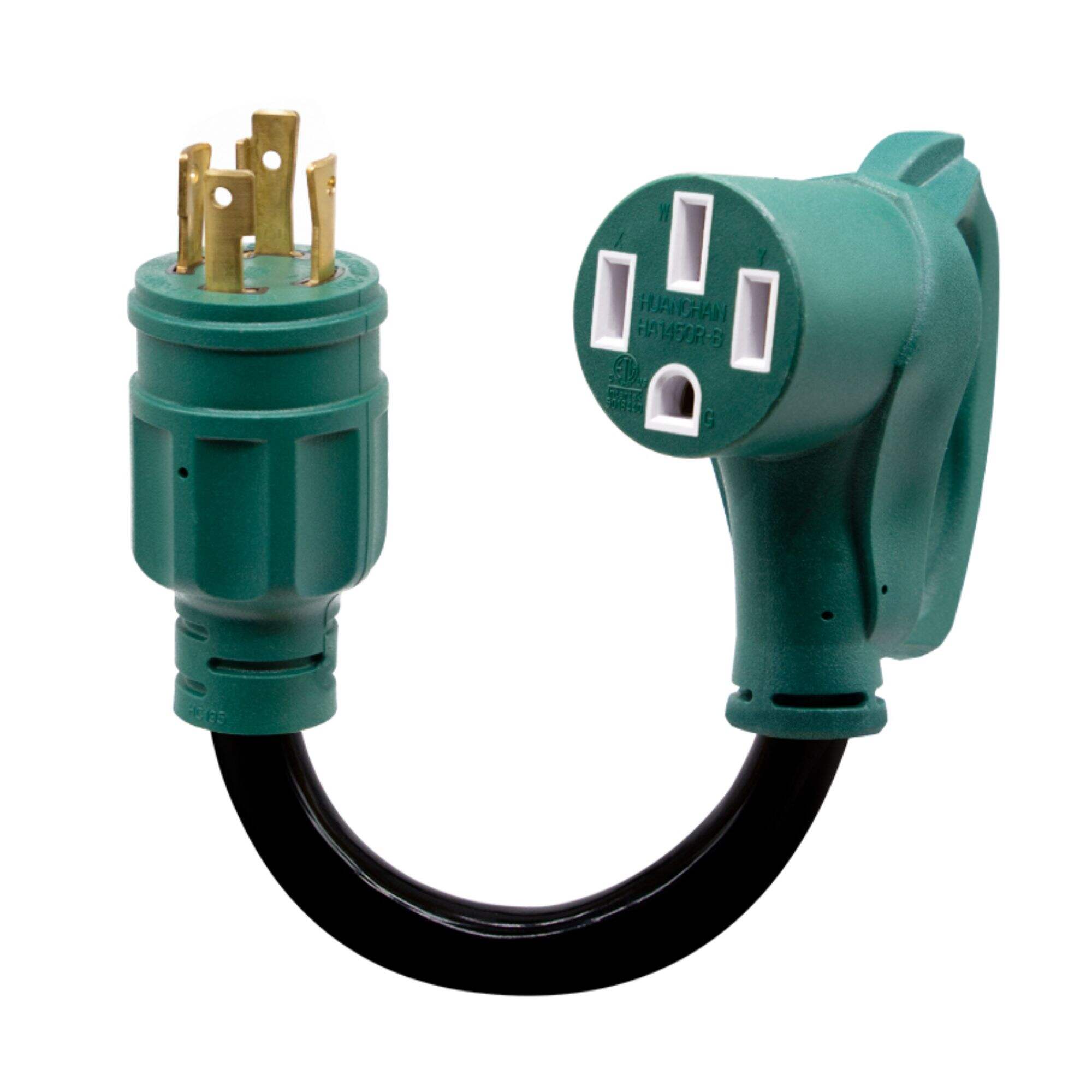 L14-30P Twist Lock Male to 14-50R Generator Adapter Cord