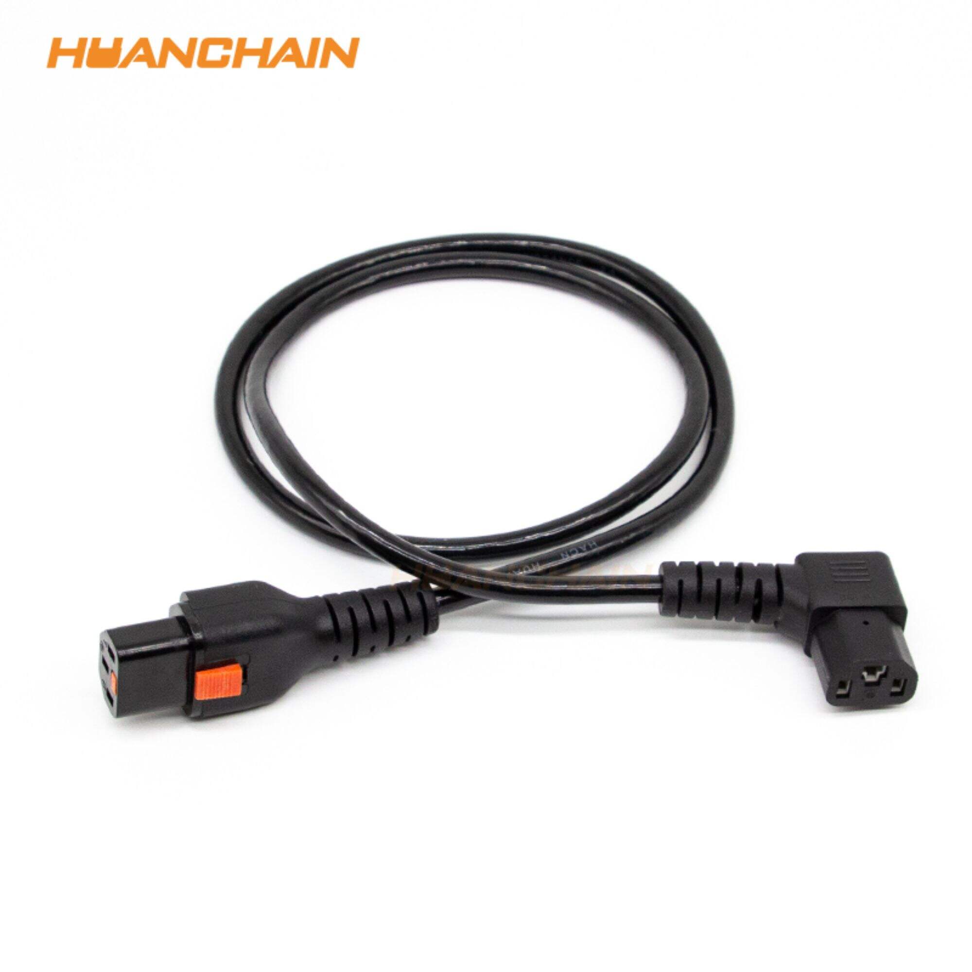 C13 Right Angle to C13 Lock power cord