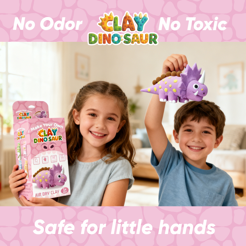 Air Dry Clay Dinosaur Craft Kit for Kids, Build and Design Your Own Dinosaurs with Modeling Clay manufacture