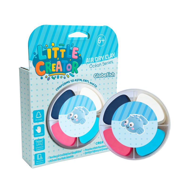 Little Creator Ocean Series Air Dry Clay Kit - Manta Ray for Kids Ages 6+ | Non-Toxic Non-Sticky DIY Sea Animal Craft Gift details