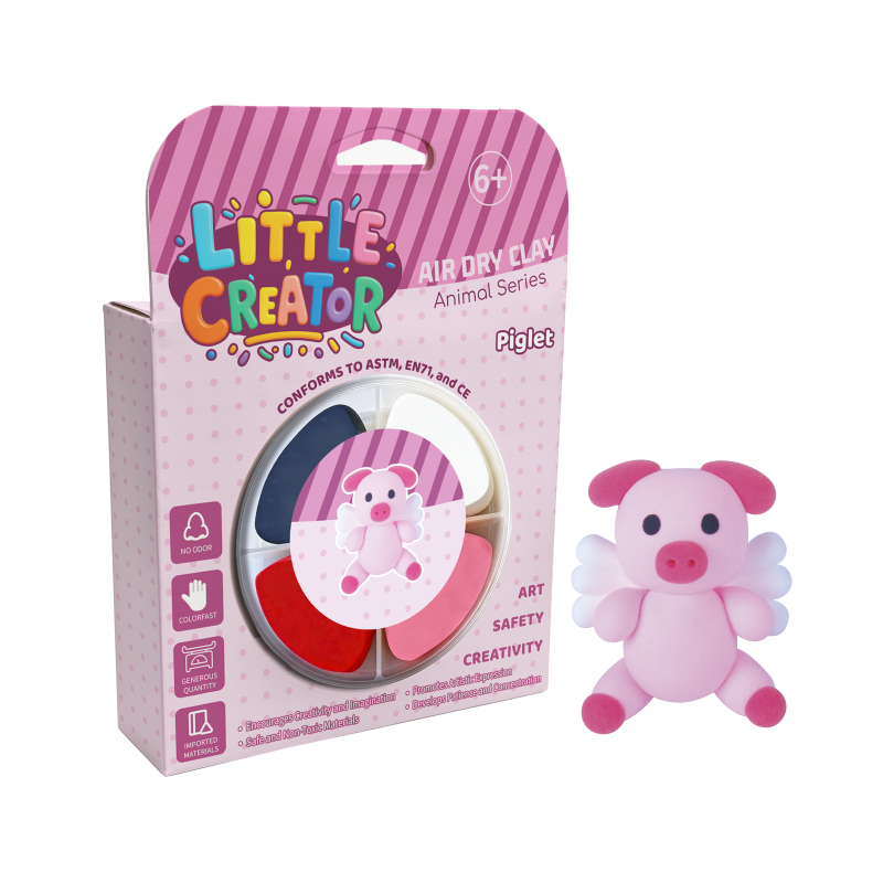 Factory Direct 4-Color Air Dry Clay - Soft Non-Sticky Animal Theme DIY Clay for Kids  Party Crafts & Holiday Gifts factory