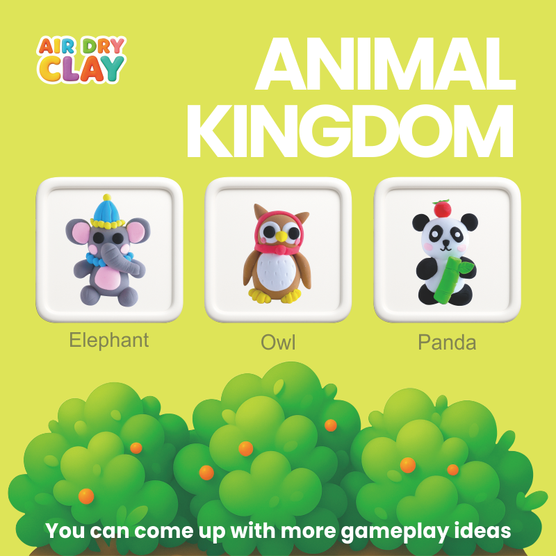 Air Dry Clay Kit, Animals Modeling Clay for Kids, Model Magic Clay with Sculpting Tools and Tutorials, Safe & Non-Toxic details