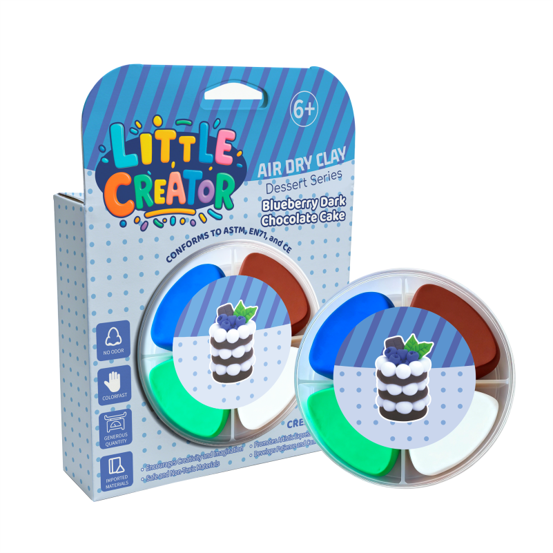 Little Creator Dessert Series Air Dry Clay Kit - Cherry Dark Chocolate Cake for Kids Ages 6+Non-Toxic Non-Sticky DIY Craft Gift factory