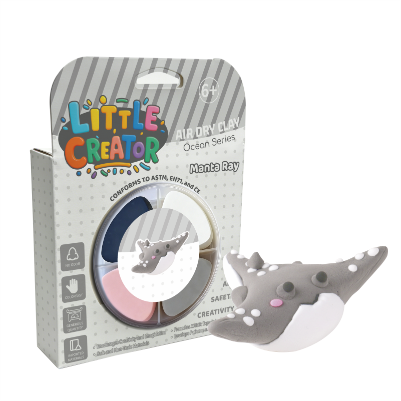 Little Creator Ocean Series Air Dry Clay Kit - Manta Ray for Kids Ages 6+ | Non-Toxic Non-Sticky DIY Sea Animal Craft Gift supplier