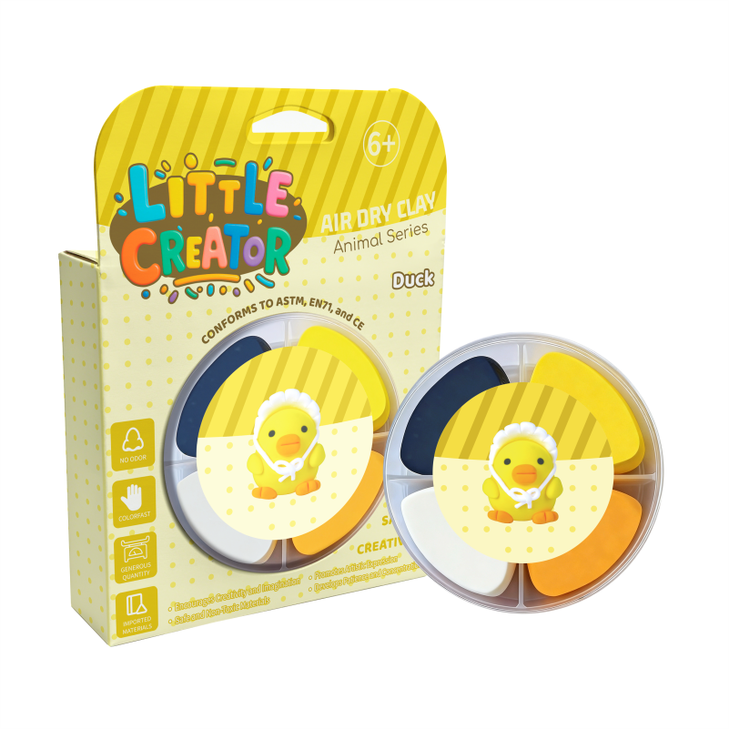 Factory Direct 4-Color Air Dry Clay - Soft Non-Sticky Animal Theme DIY Clay for Kids  Party Crafts & Holiday Gifts factory