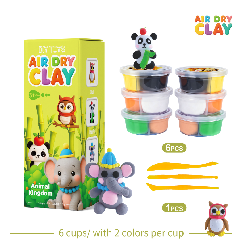 Air Dry Clay Kit, Animals Modeling Clay for Kids, Model Magic Clay with Sculpting Tools and Tutorials, Safe & Non-Toxic manufacture