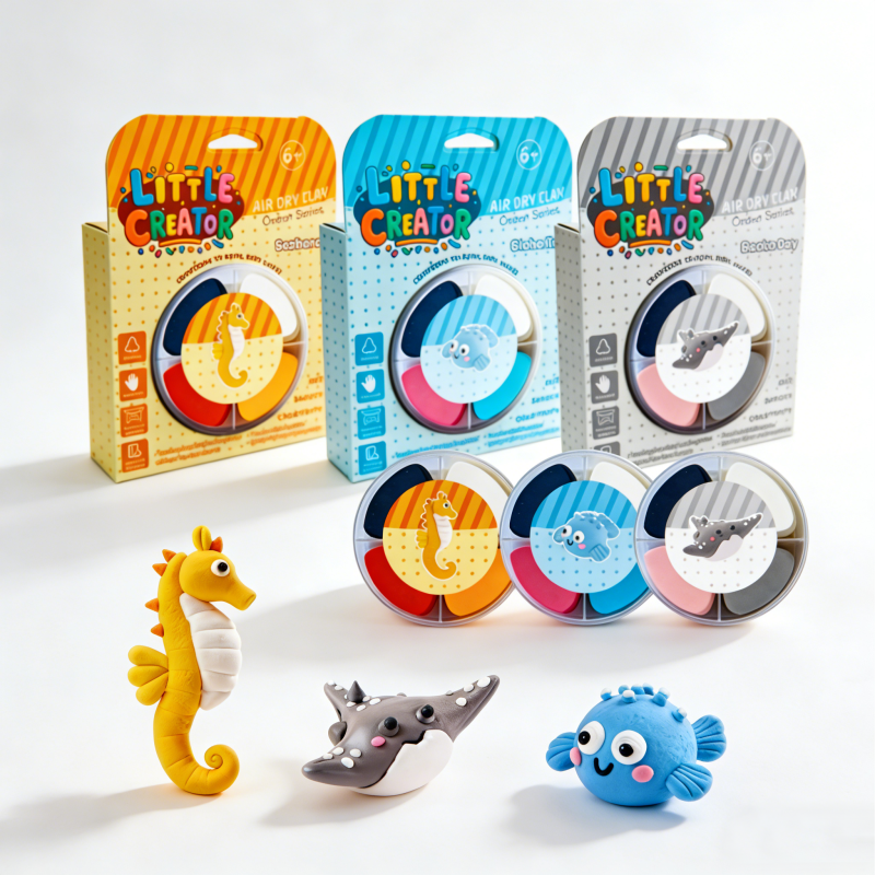 Little Creator Ocean Series Air Dry Clay Kit - Manta Ray for Kids Ages 6+ | Non-Toxic Non-Sticky DIY Sea Animal Craft Gift details