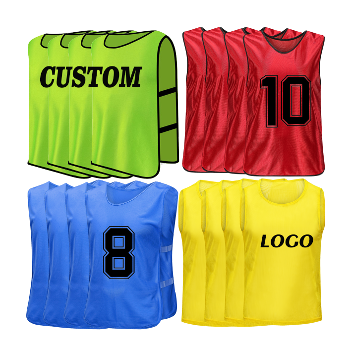 Custom Breathable Soccer Training Vest Football Pennies Polyester Football Vest Mesh Training Soccer Vest Soccer Bibs manufacture