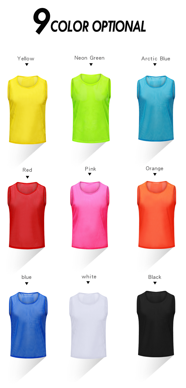 Custom Breathable Sublimated Football/soccer Training Mesh Vests Bibs Soccer Pennies manufacture
