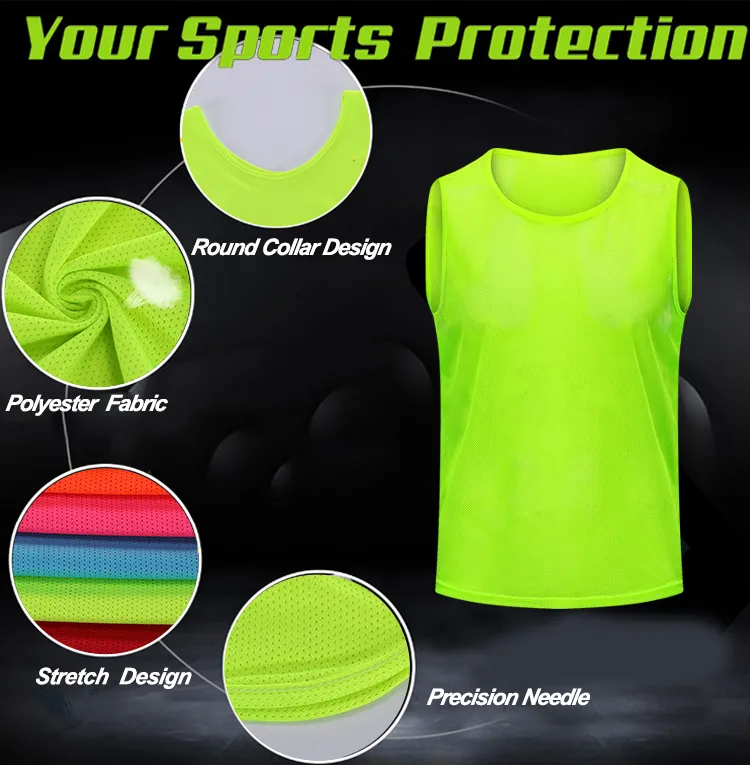 Custom Breathable Soccer Training Vest Football Pennies Polyester Football Vest Mesh Training Soccer Vest Soccer Bibs manufacture