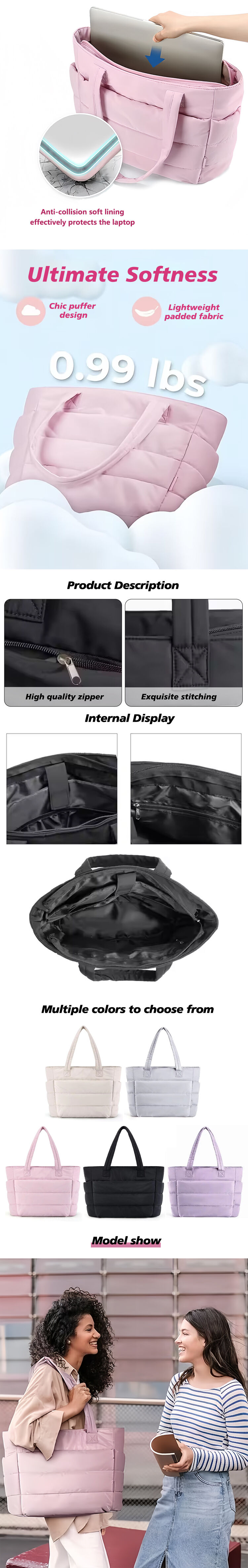 Women's School Tote Bags Lightweight Outdoor Leisure Travel Tote Bag Soft Handbag Office Lady Waterproof Polyester Tote Bag supplier