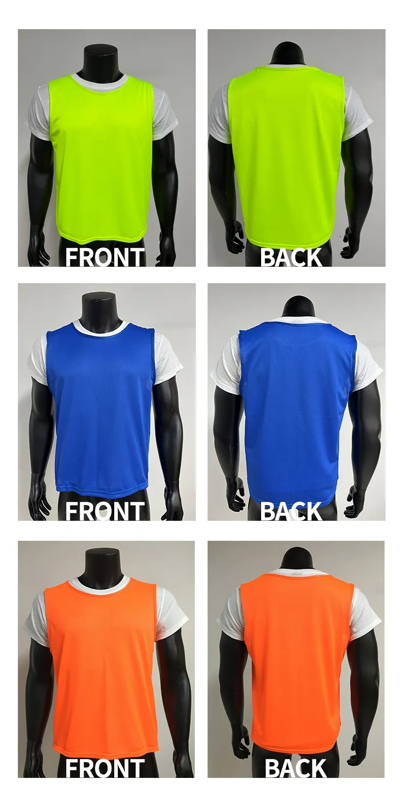 Custom Breathable Soccer Training Vest Football Pennies Polyester Football Vest Mesh Training Soccer Vest Soccer Bibs supplier