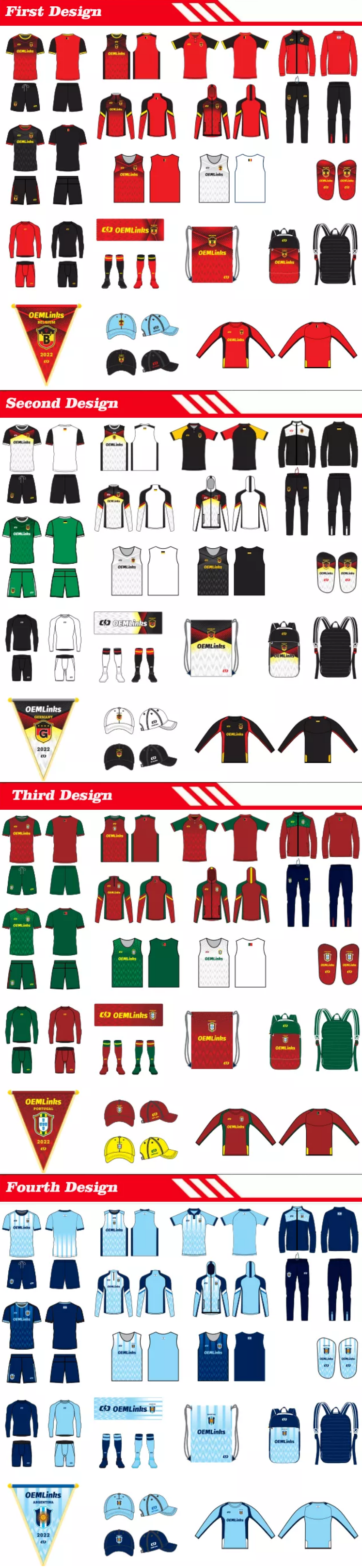 Custom Soccer Wear Football Shirts Thailand Uniform Kit Set Soccer Tracksuit Sublimated Soccer Jerseys Football Wear manufacture