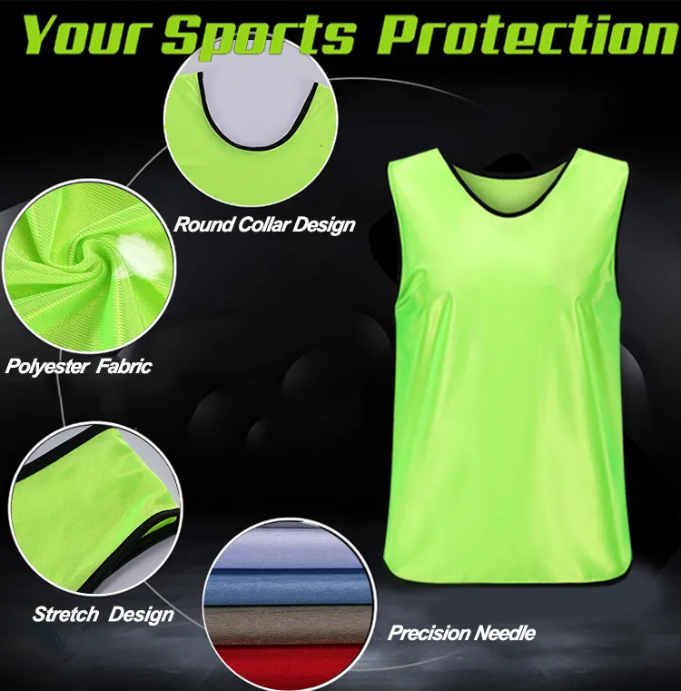 Custom Breathable Soccer Training Vest Football Pennies Polyester Football Vest Mesh Training Soccer Vest Soccer Bibs manufacture