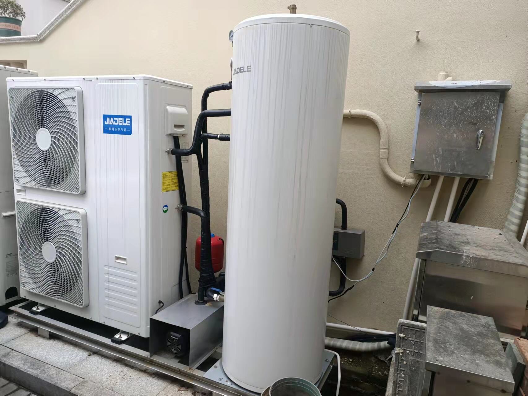JIADELE Air Source Heat Pump Air To Water 75C Pompa Ciepa R290 Full DC Inverter Monoblock Heatpump Smart Water Heater for Home supplier