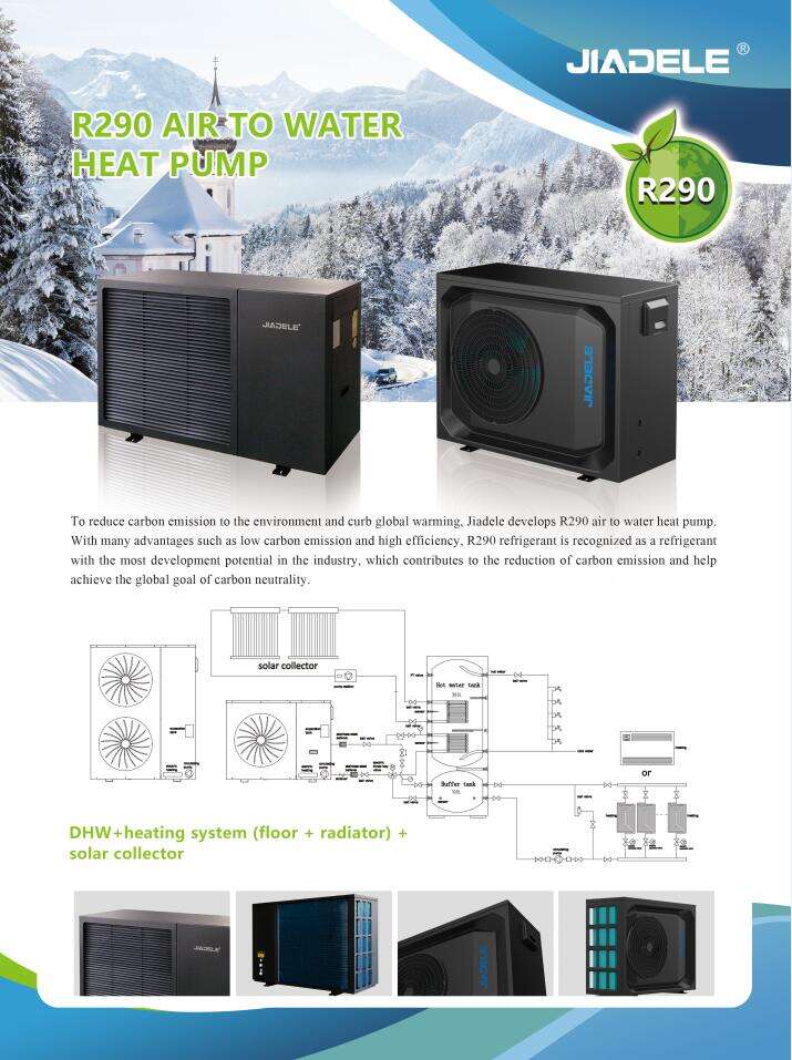 Air To Water DC Inverter Air Source Heat Pump With Buffer Tank manufacture