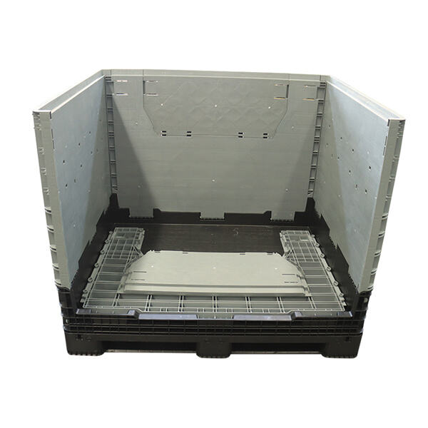 Heavy-duty plastic pallets with reinforcing sides for stacking and racking