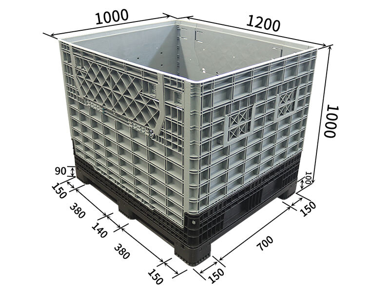 Collapsible bulk container,Space-Saving Foldable  Pallets Box manufacture