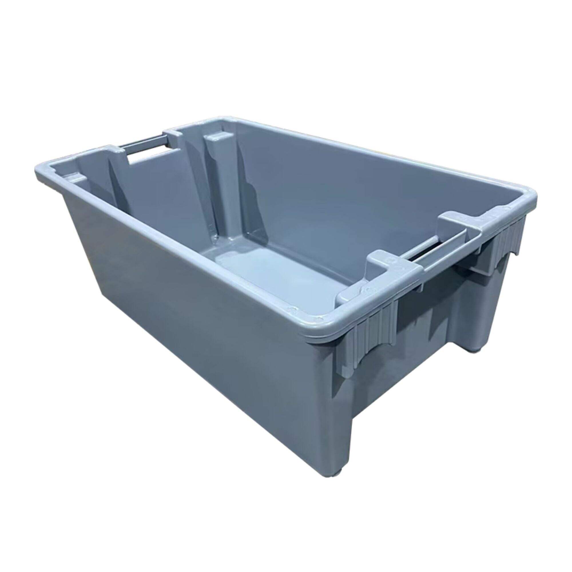 Plastic Large Storage Fish Container Turn over Trip Crate for Seafood Transport Moving