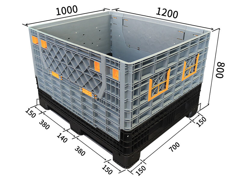 Collapsible bulk container,Space-Saving Foldable  Pallets Box factory