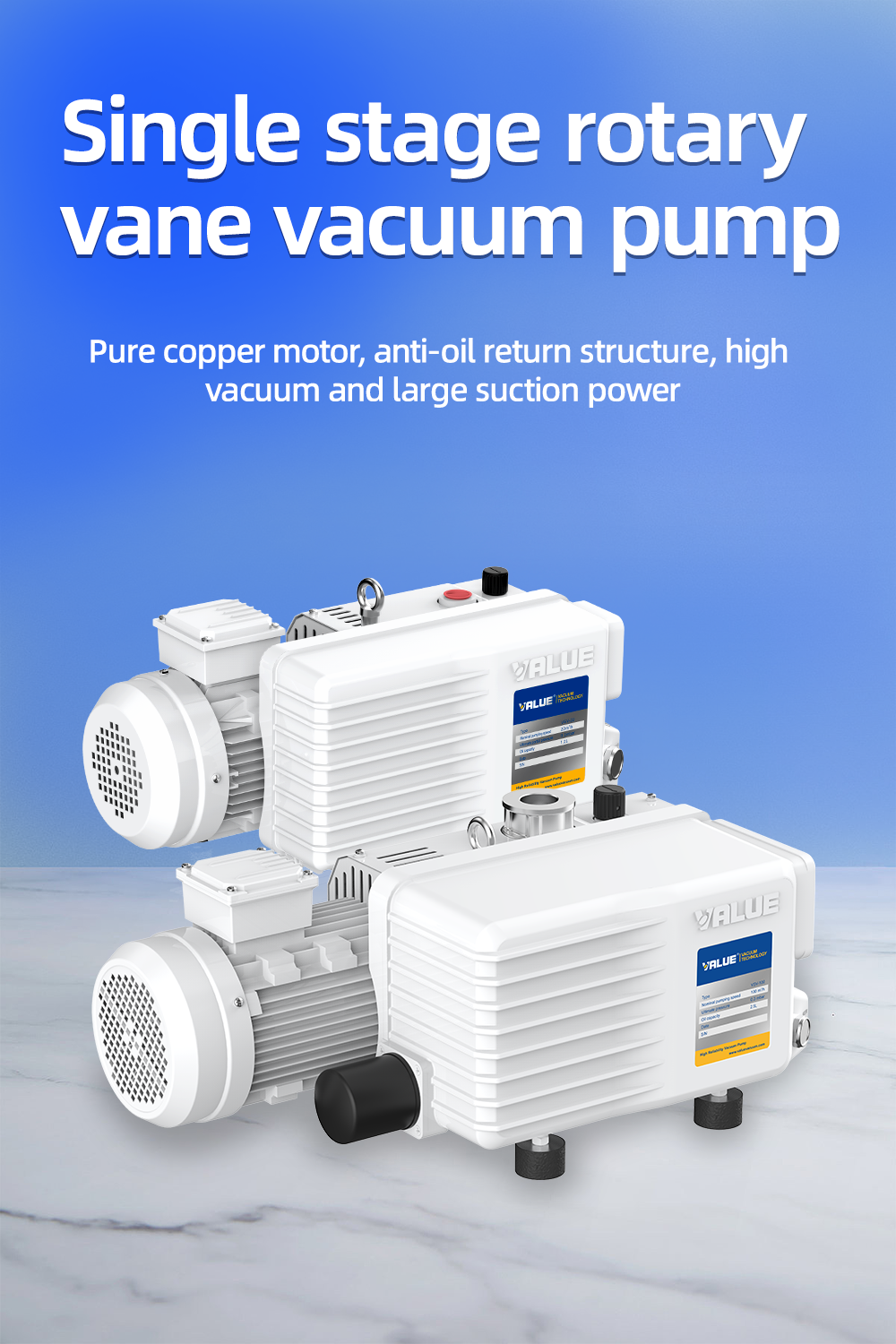 VSV-160P 380V 160-190m³/h 1.5MBar Industrial Single stage rotary vane vacuum pump factory