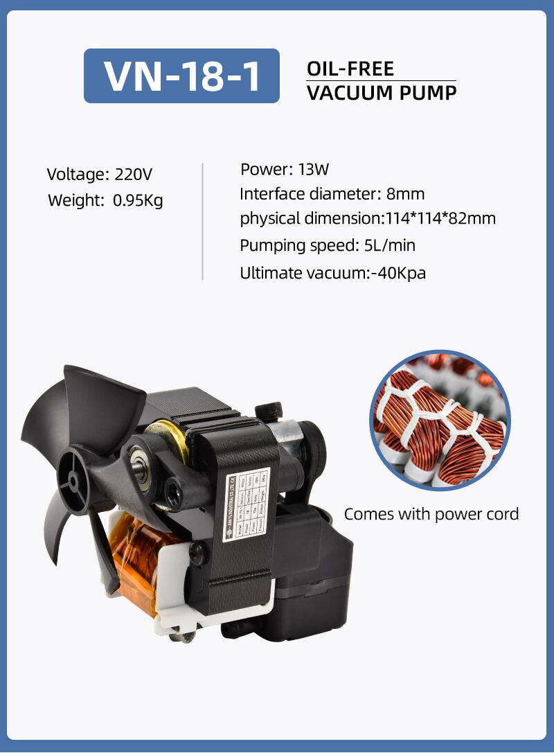 VN-18 110/220 فولت 60 واط 15 لتر/دقيقة مصنع الضغط العالي تخصيص 220 فولت الضغط السلبي ضخ شفط صغير مضخة فراغ خالية من الزيت المورد