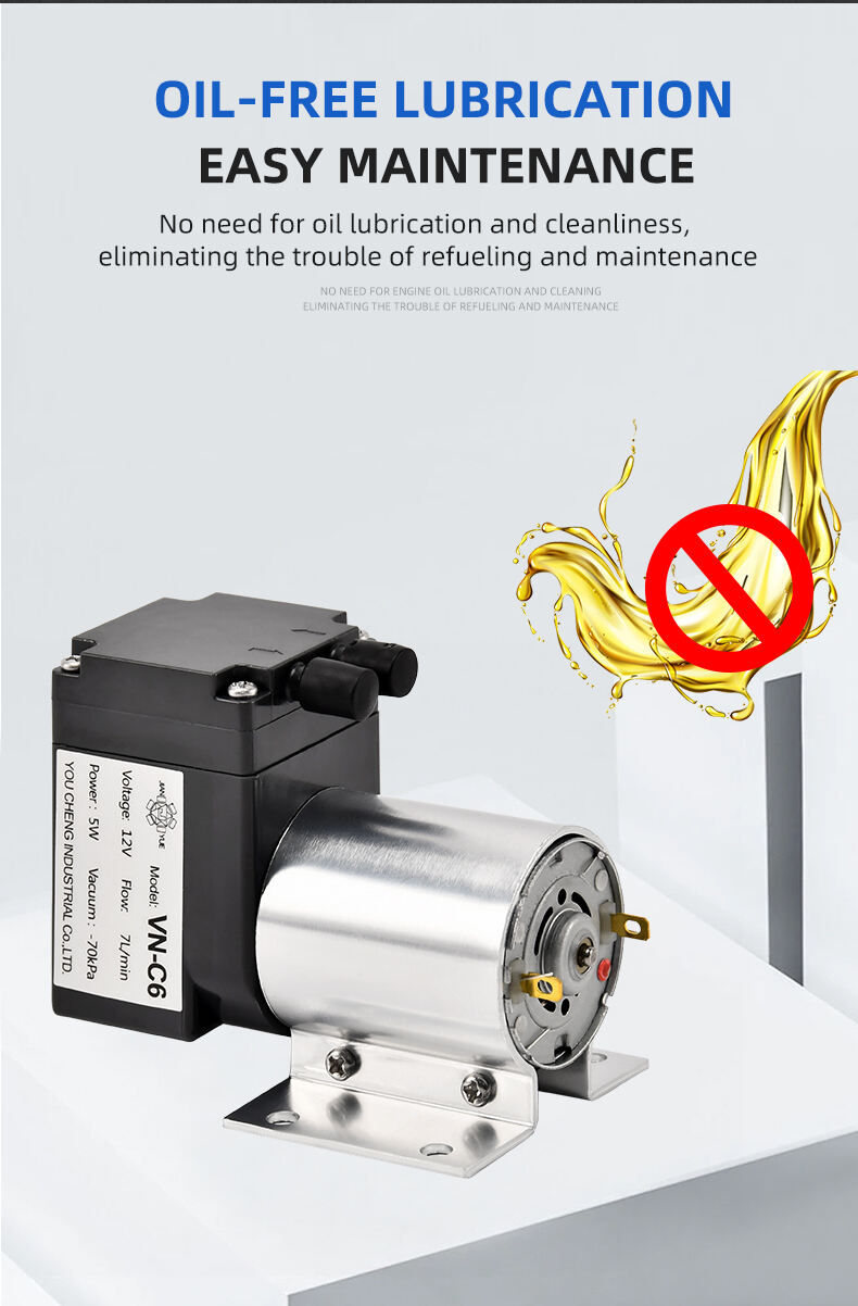 VN-C6 12 V/24 V 5 W Pojedyncza głowica DC Podciśnieniowe pompy membranowe DC Szczegóły